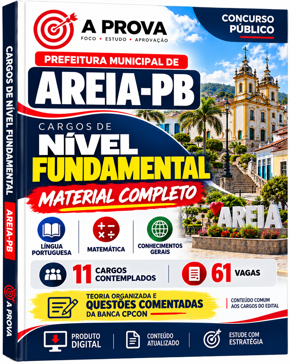 Capa do material Cargos de Nível Fundamental — Areia-PB — A PROVA
