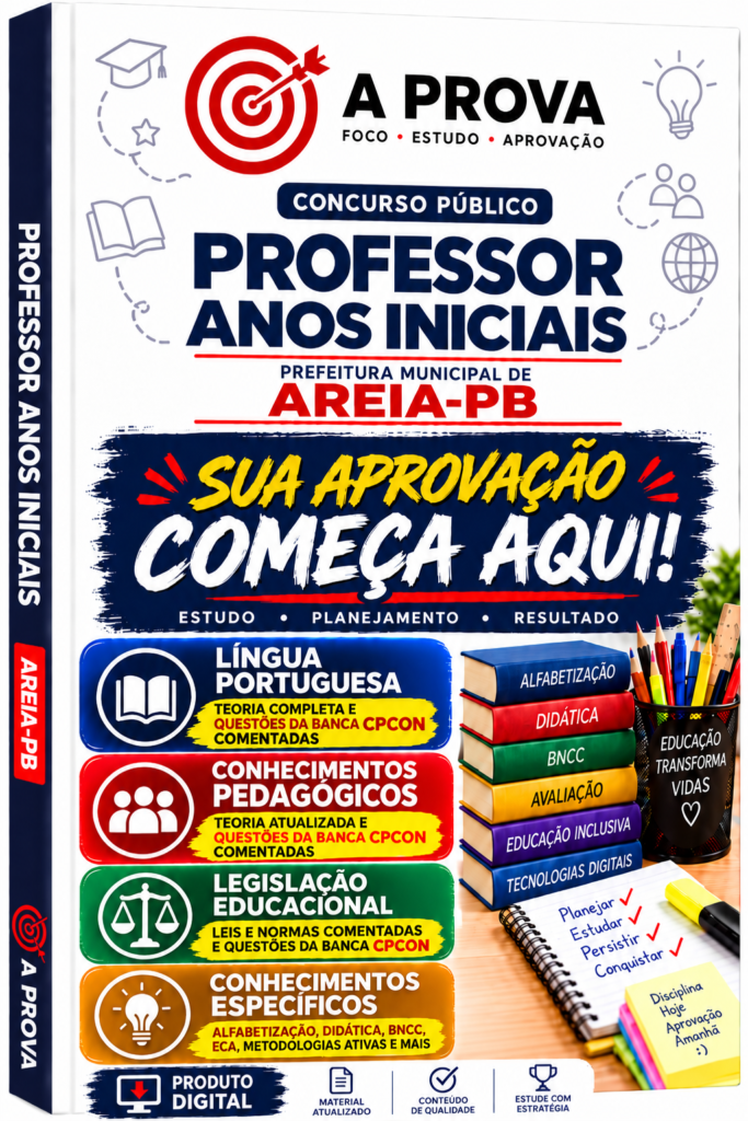 Professor Anos Iniciais — Prefeitura Municipal de Areia-PB — A PROVA